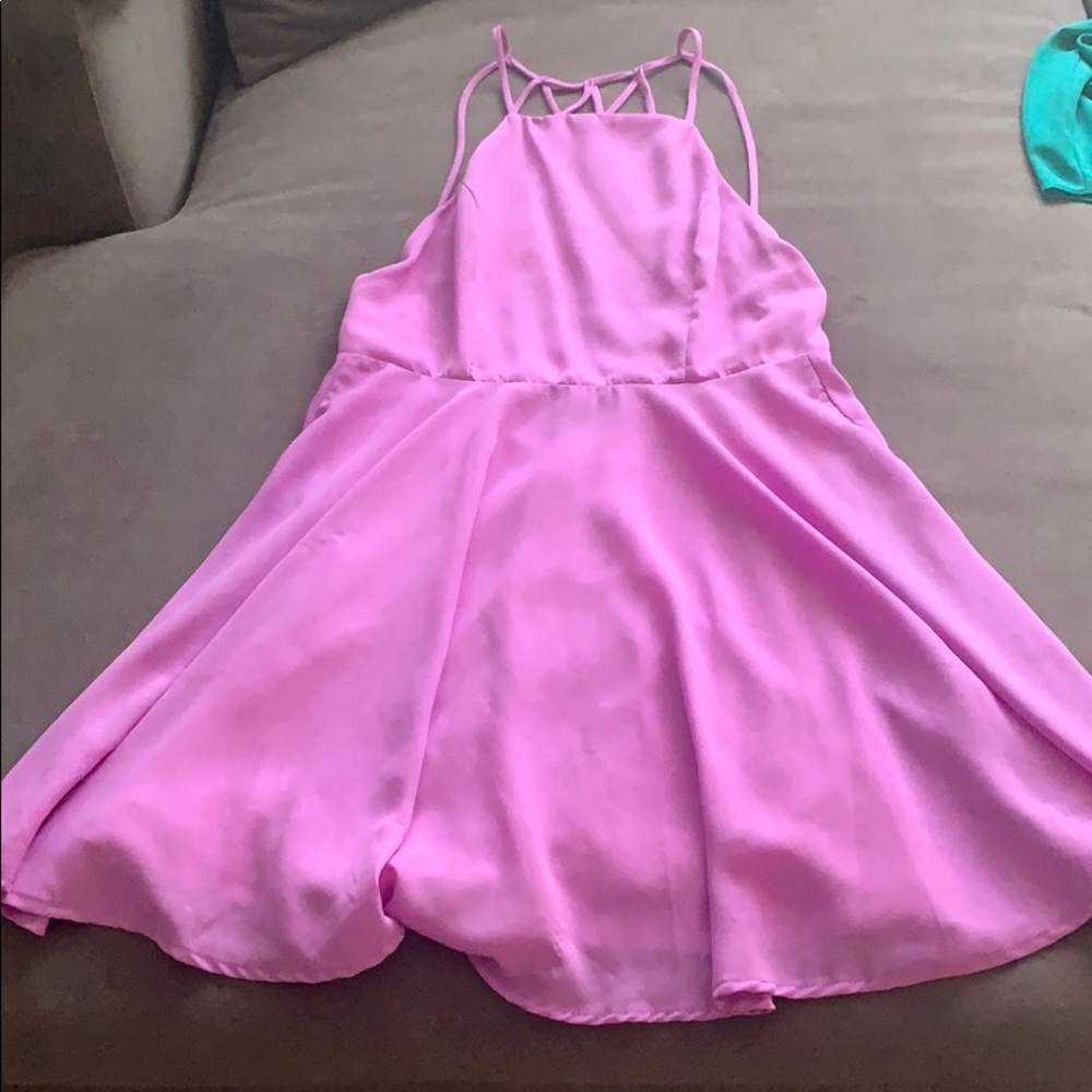 Thin strapped, back design, dress